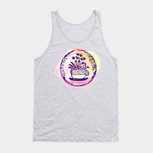 Colorful Cup of Flowers Tank Top